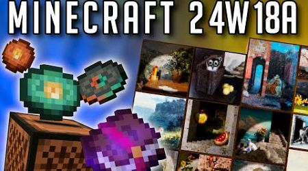 Minecraft Snapshot 24w18a : Enchants Custom ! 20 Nouvelles Peintures et 9 Musiques !