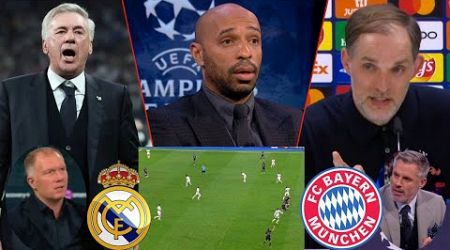 Real Madrid vs Bayern Munich 2-1 Henry &amp; Paul Scholes Reacts To VAR | Ancelotti &amp; Tuchel Interview