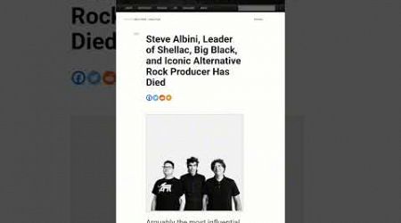 Sad news is legendary producer and musician Steve Albini has passed away. #nirvana #highonfire