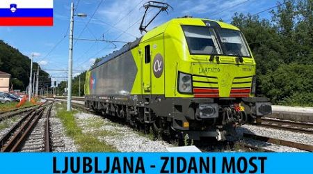 CAB RIDE VECTRON Ljubljana Zalog - Zidani Most (Slovenia) train driver&#39;s view
