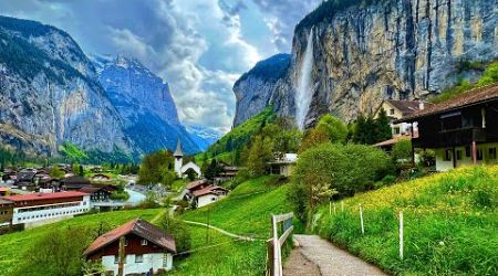 Lauterbrunnen, Switzerland 4K - heavenly beautiful village in Switzerland - paradise on Earth