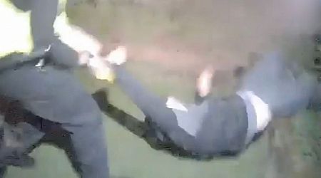 Bodycam shows burglar dragged from bushes near football legends' homes