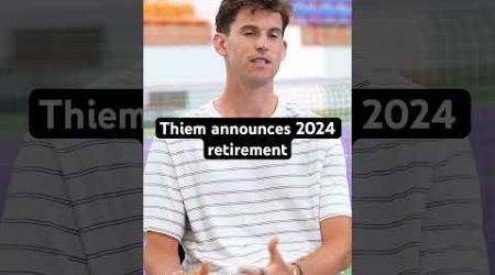 Dominic Thiem announces he will retire at the end of the 2024 season #atptour #tennisplayer #sports