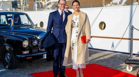 Photo&#39;s of the Danish Royals on first state visit to Sweden - Day 2 - Reception on the Royal Yacht