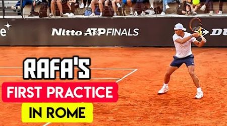 Rafael Nadal&#39;s First Practice in Rome for Italian Open 2024