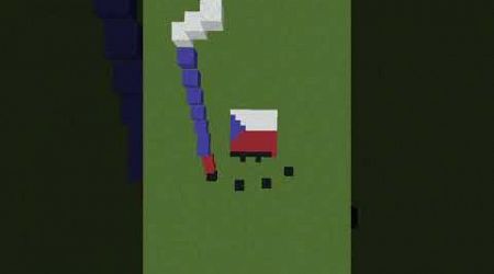 Czech Republic Mushroom falling pixel art in Minecraft