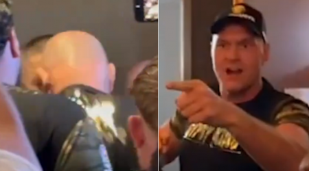 Stunned Tyson Fury reacts to dad John's cut from pre-fight headbutt - "You silly c***"