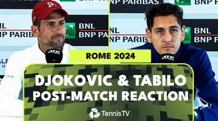 &quot;It Was An Unbelievable Feeling!&quot; Novak Djokovic &amp; Alejandro Tabilo Post-Match Reaction | Rome 2024