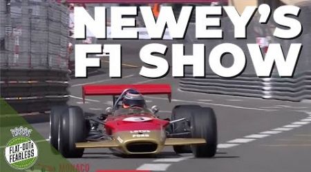 Adrian Newey races F1 Lotus 49 at Monaco