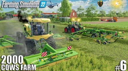 Cutting GRASS SILAGE for 2000 COWS w/ Krone BIG M | 2000 Cows Farm Ep.6 | Farming Simulator 22