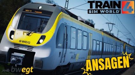 Train Sim World 4 |SALZBURG-ROSENHEIM| MEX 12 nach TRAUNSTEIN | ANSAGEN | TSW4 | Gameplay [Deutsch]