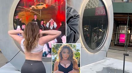 OnlyFans star flashes NYC-Dublin portal, officials try to crack down on lewd acts