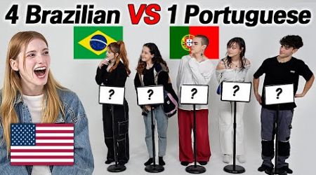 Can American Girl Guess Portuguese Among 4 Brazilian People?