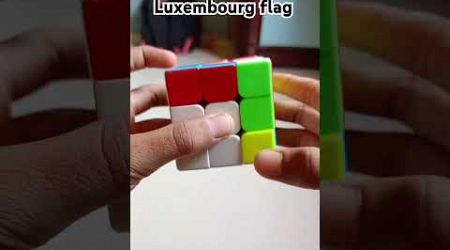 LUXEMBOURG FLAG cube 3 by 3 easy #rubikscube #newcubetrick #shorts