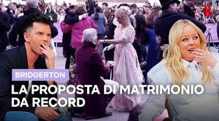 La PROPOSTA DI MATRIMONIO DA RECORD davanti al CAST di BRIDGERTON a VERONA I Netflix Italia