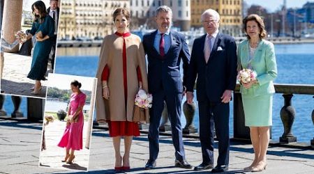 Queen Marry and Crownprincess Victoria on lucheon in Stockholm City Hall
