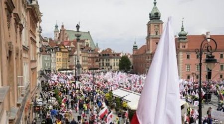 Huge Protest in Warsaw, Poland Against EU&#39;s Green Deal Ahead of European Parliamentary Elections