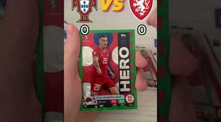 Guessing The Score Of Portugal VS Czech Republic EURO2024 Using A Pack Of Match Attax #topps
