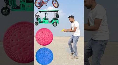 Spining Biscuits to Bicycle,Toto,Scooter &amp; Alto - Vehicles names magic video