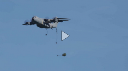 Allied paratroopers jump into Romania