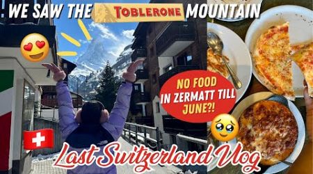 We saw the TOBLERONE MOUNTAIN in Switzerland! No food in ZERMATT? Last Swiss Vlog! #TravelWSar