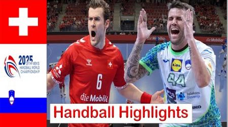 Switzerland VS Slovenia Handball Highlights Men&#39;s World Championship Qualification 2025