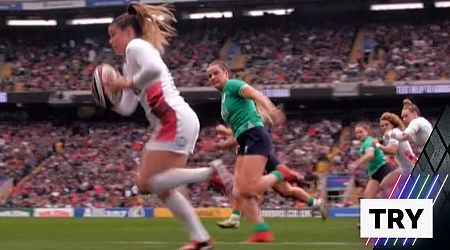 'Who can catch her?' Breach scores brilliant solo try for England