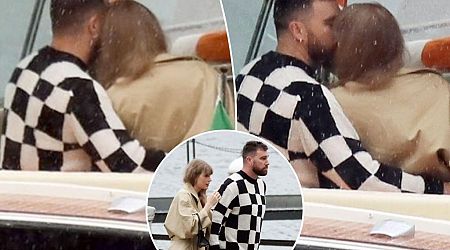 Taylor Swift, Travis Kelce get cozy during boat ride in new photos