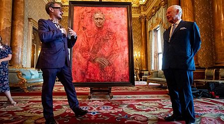 King Charles III sees red in new portrait