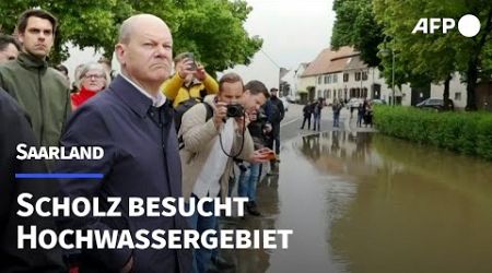 Scholz besucht Hochwassergebiet im Saarland | AFP