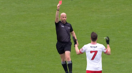Derry star sent off for 'shocking' challenge 'there's no place in the game for'