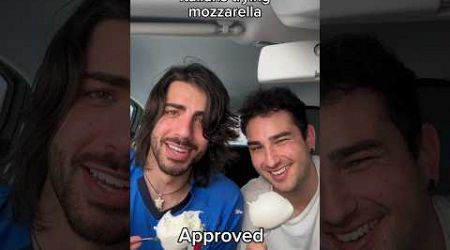 Italians trying mozzarella