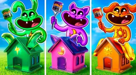Who&#39;s the Best Builder of Poppy Playtime 3? Tiny House Battle: CatNap vs DogDay vs Hoppy!