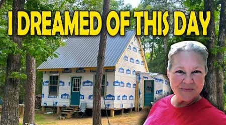 THIS IS AMAZING! Roof Metal is Done on The Tiny House that Grandma Built