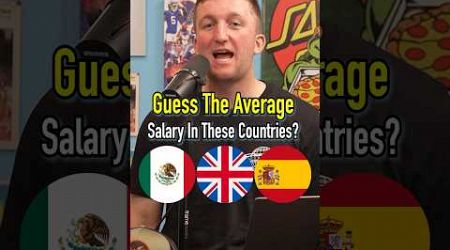 Average Salary In Mexico, Spain, And The UK! Can You Guess? #shorts #guessinggame #money #spain #uk