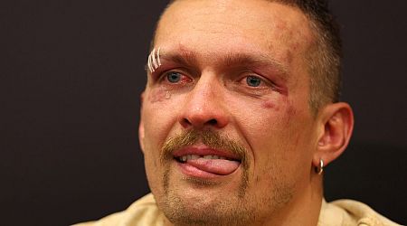 Oleksandr Usyk breaks down in tears as he reminisces about his late father after win over Tyson Fury