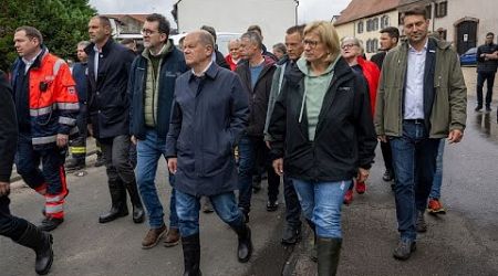 Chancellor visits flood-stricken regions in southwest Germany