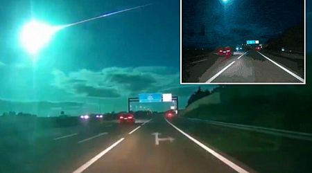 Meteor lights up sky bright blue over Spain, Portugal