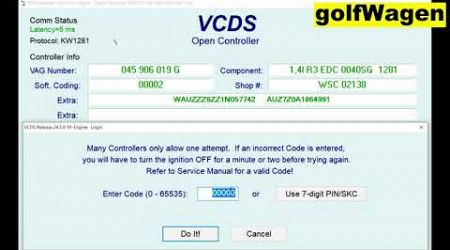 VCDS cruise control system activation / deactivation (CCS)