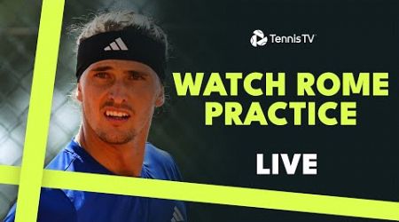 COMING UP LIVE: Alexander Zverev Practices In Rome Ahead Of His Semi-Final