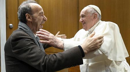 Benigni with Pope for Children's Day