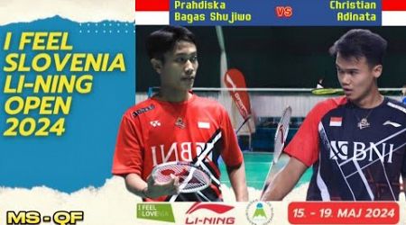 Christian Adinata (INA) vs Prahdiska Bagas Shujiwo (INA) | QF | Badminton Slovenia Open 2024