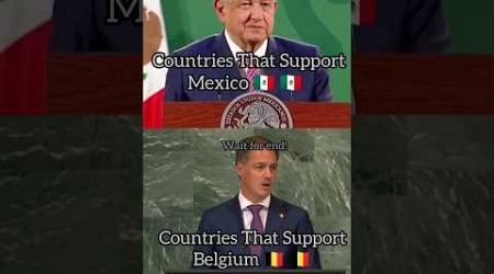 Countries That Support Mexico Vs Countries That Support Belgium