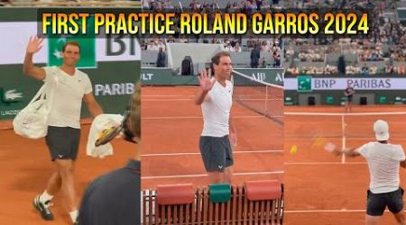 Rafal Nadal Reaction When 5000 Fans Surprise him in First Practice at Roland Garros 2024