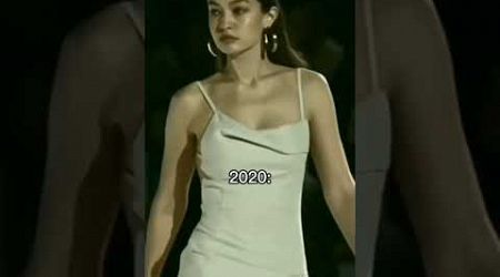 Gigi Hadid betweenpast and present_#fashionshow #model #supermodel #runway #bellahadid #gigihadid