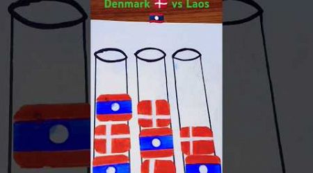 Who wants to play?//it&#39;s time to play//Denmark vs Laos #shorts #ytshorts #artistarti #craft #flag