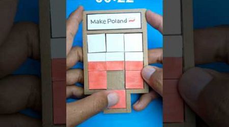 Make Poland Cardboard Crafts Games Puzzle Easy