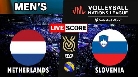 VNL Live | NETHERLANDS vs SLOVENIA | 2024 Volleyball Nations League MEN&#39;s Tournament Live Score