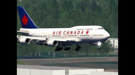 Luxembourg Airport (LUX) - Air Canada B747 Landing