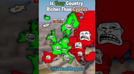 Is Your Country Richer Than Cyprus? || Europe #mapping #geography